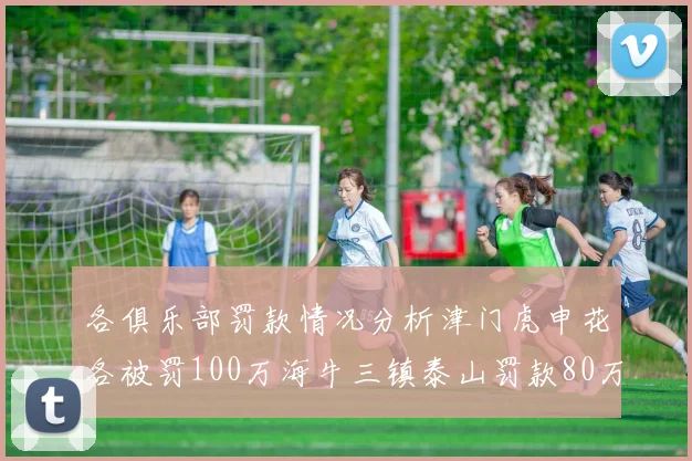各俱乐部罚款情况分析津门虎申花各被罚100万海牛三镇泰山罚款80万